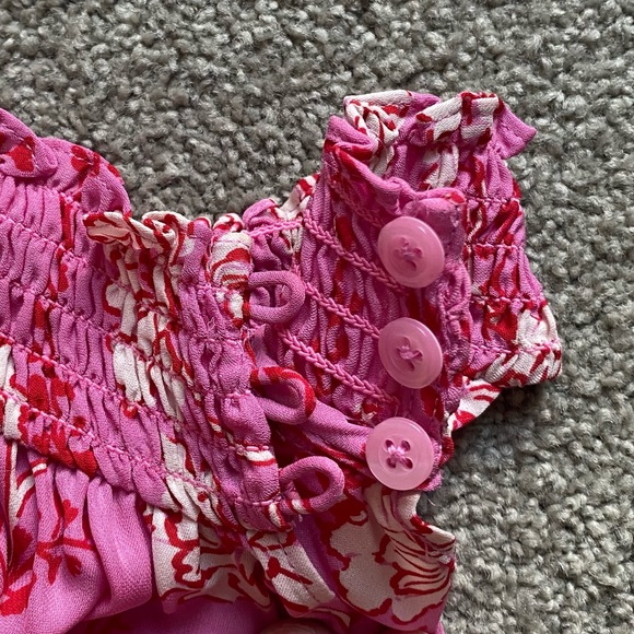 A.L.C. Cody Floral Silk Smocked Waist Dress - Picture 11 of 13